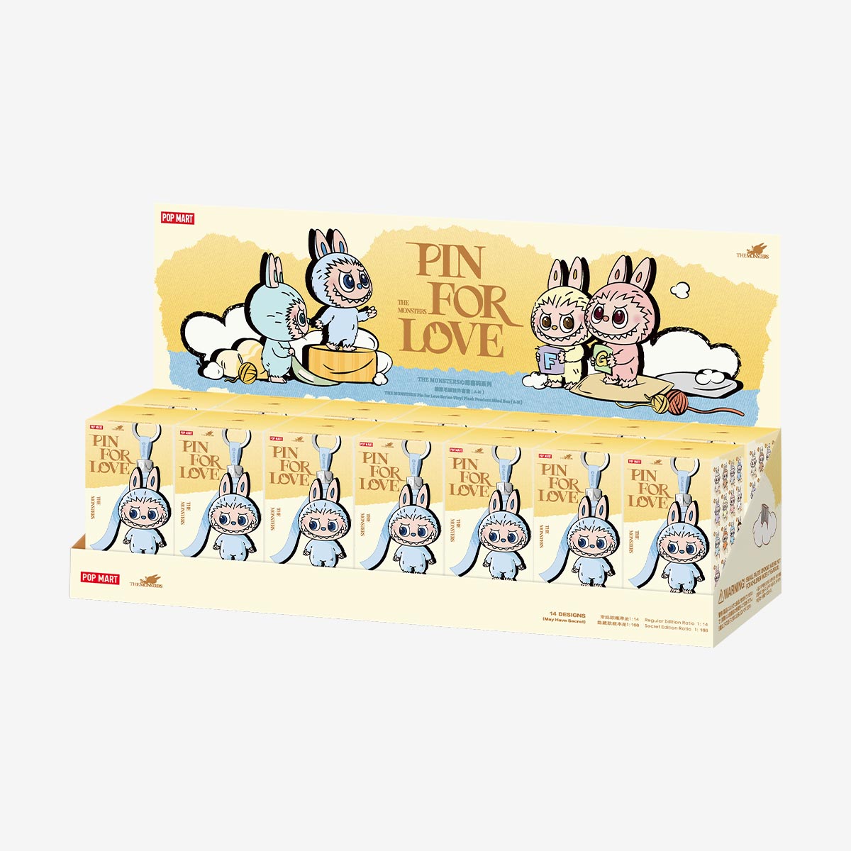 01 Pin for Love Series-Vinyl Plush Pendant Blind Box (A-M) the monsters