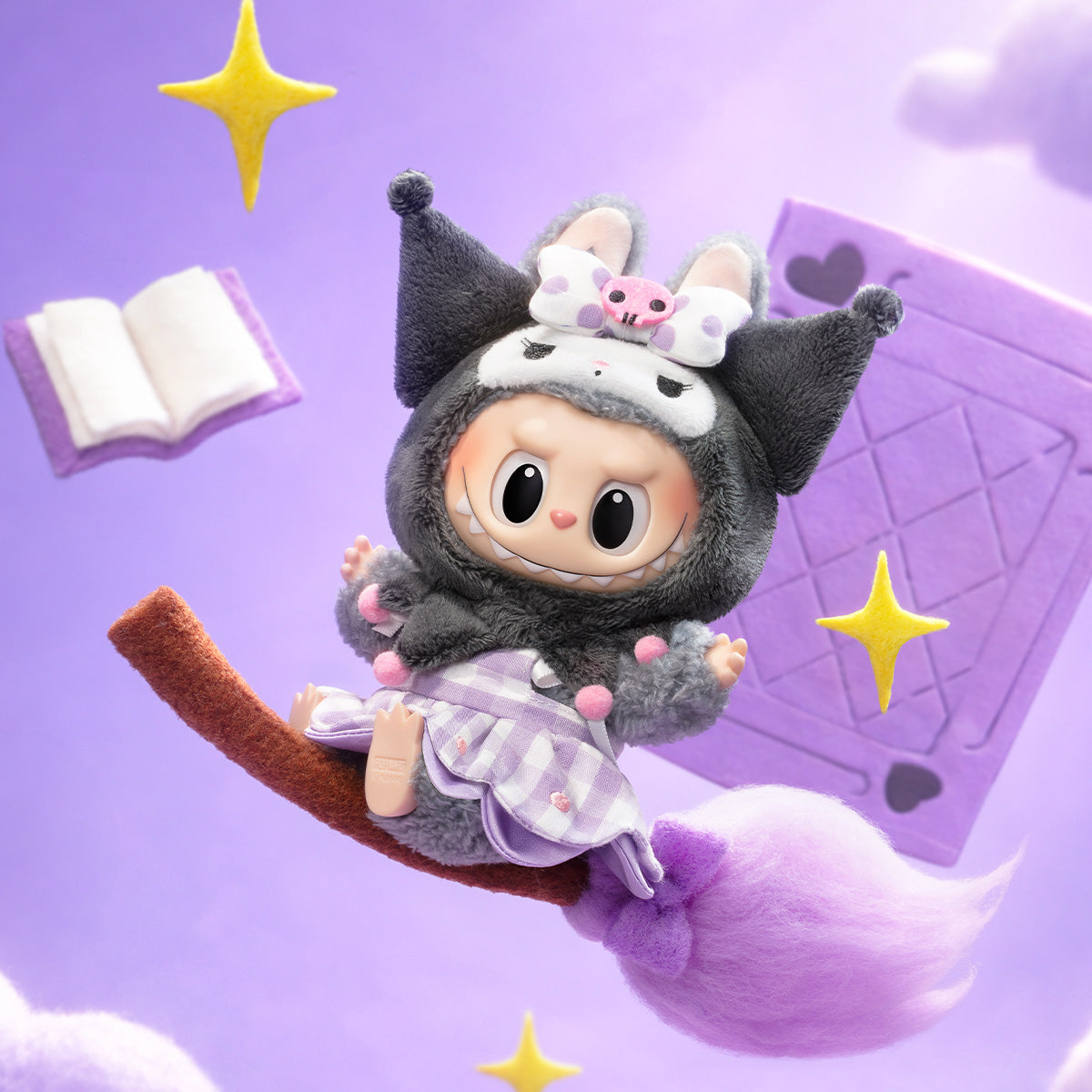 Labubu ft Sanrio Hello kitty Kuromi y Amigos - THE MONSTERS x Hello Kitty and Friends Series-Vinyl Plush Pendant Blind Box