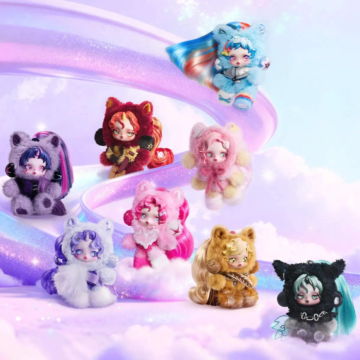 SKULLPANDA - Colección"My Little Pony"Colgantes de Peluche PopMart México mi pequeño pony Hasbro día del niño